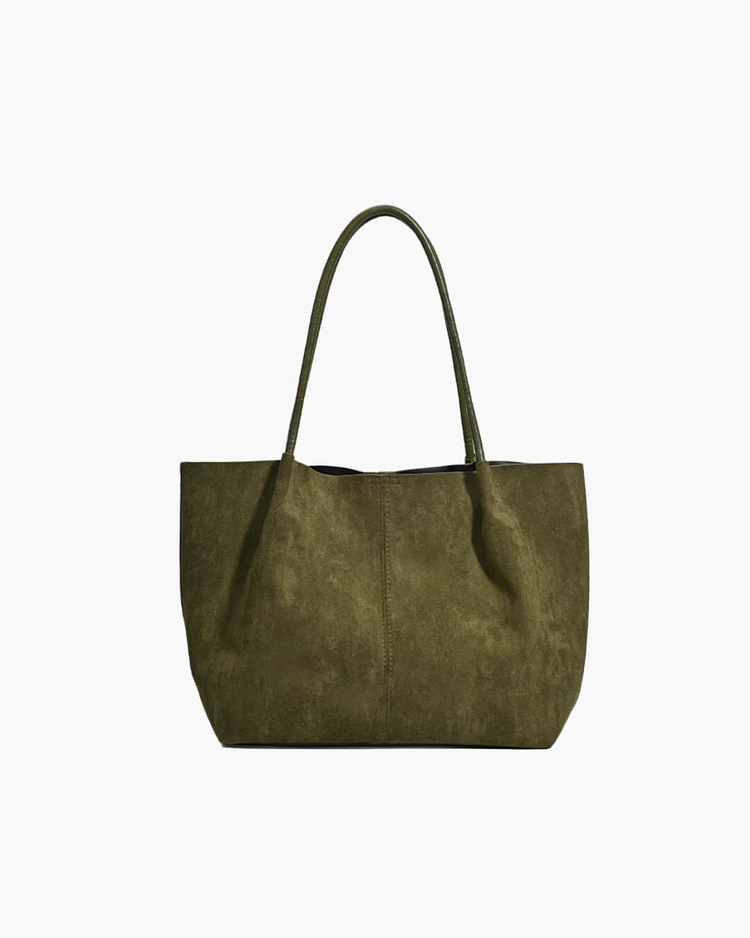 Cheska Faux Suede Tote Bag with Pouch