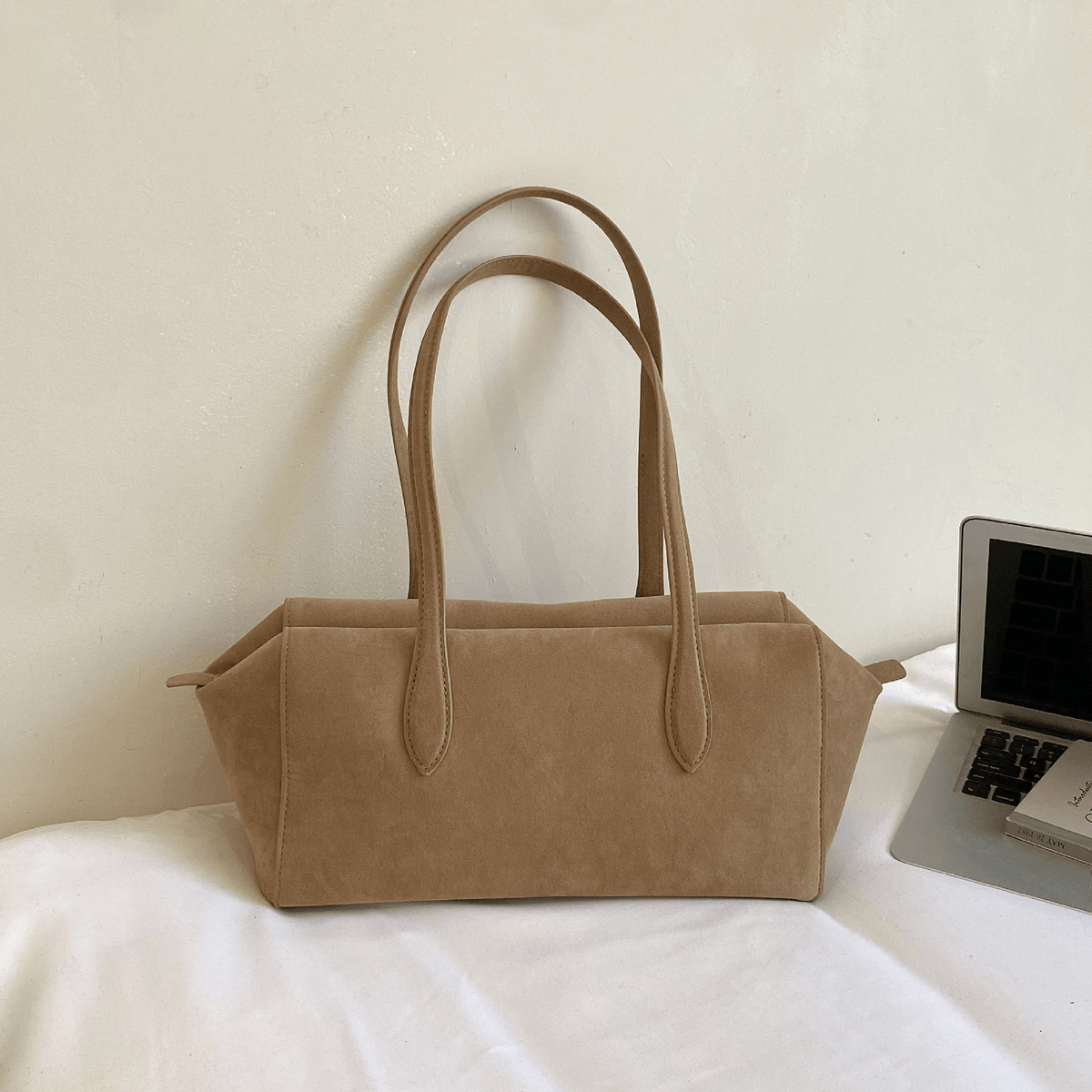 Claudine Faux Suede Shoulder Bag