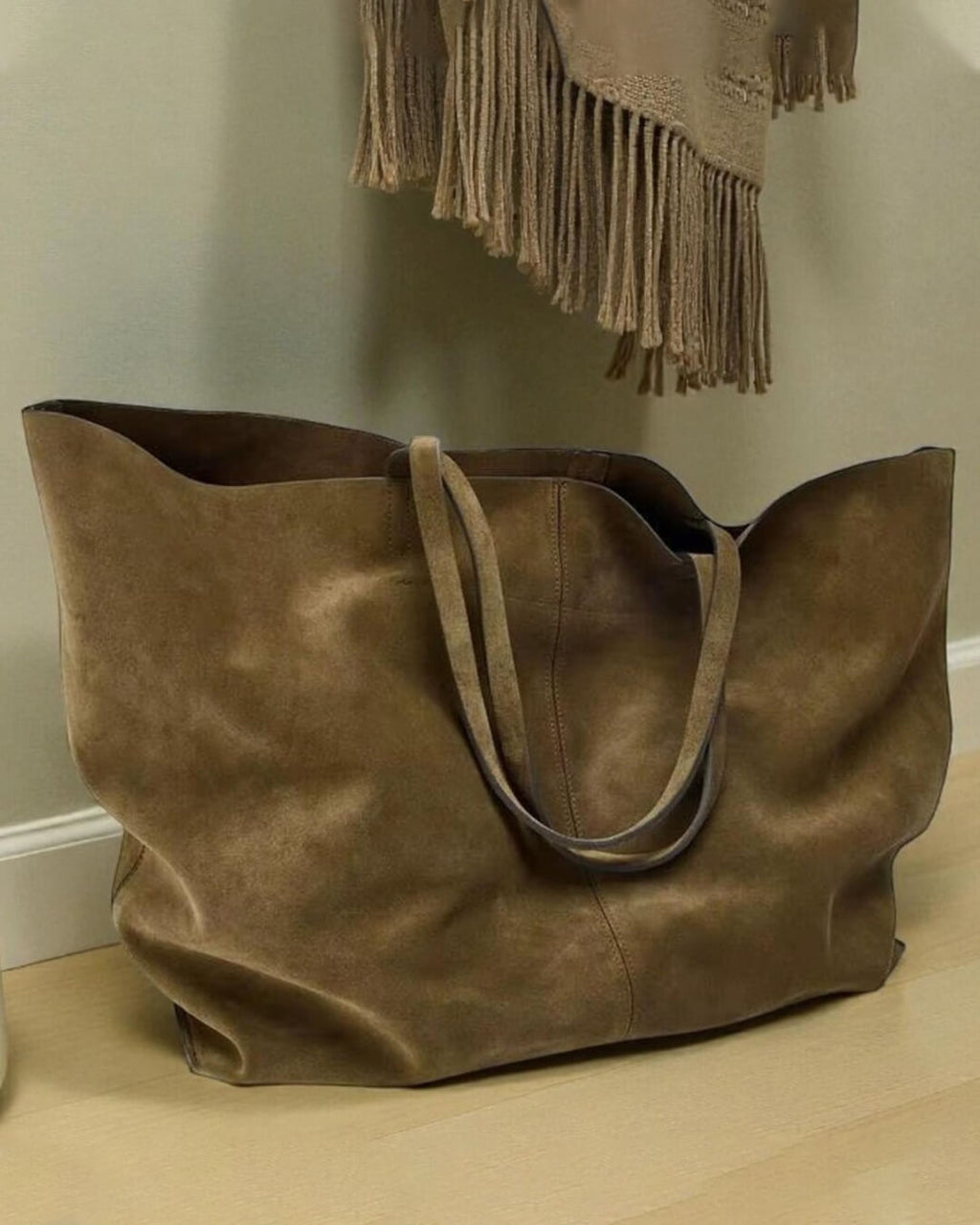 Cynthia Large Faux Suede Tote Bag