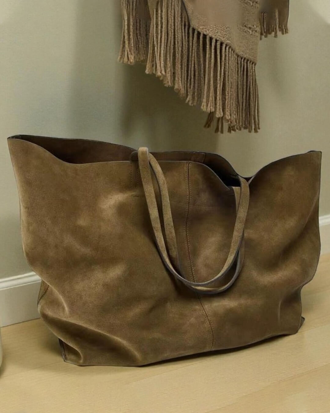 Cynthia Large Faux Suede Tote Bag