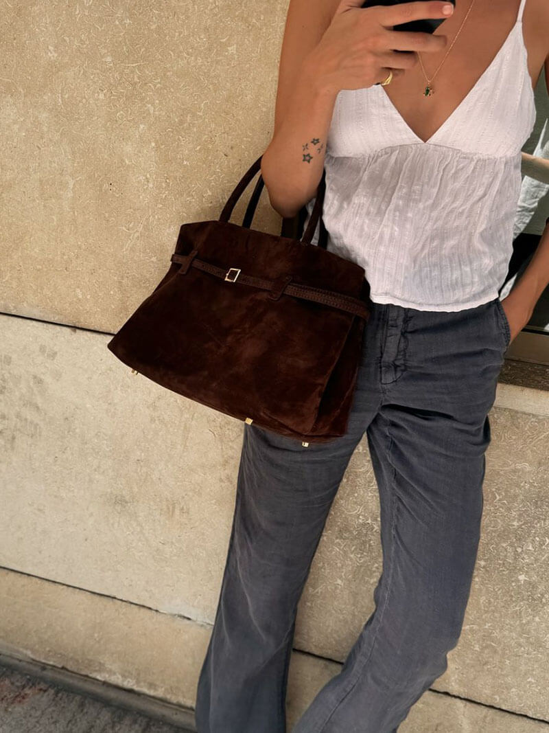 Dalila Faux Suede Bag