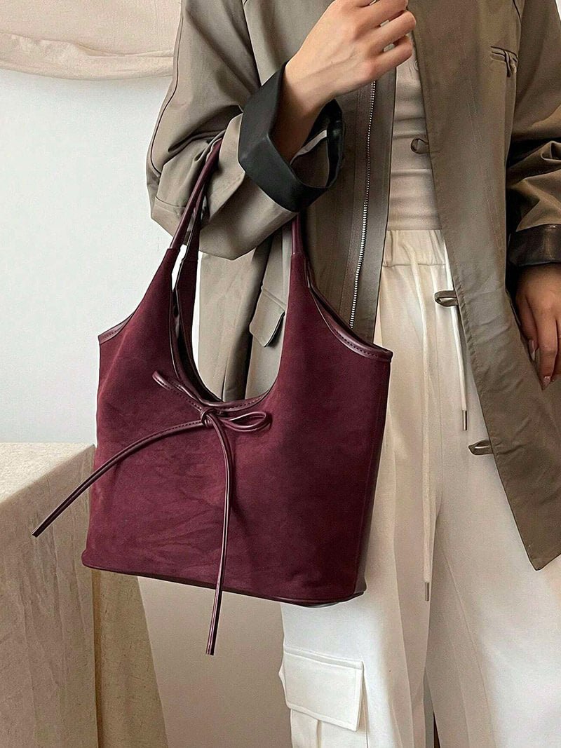Florence Faux Suede Bow Bag