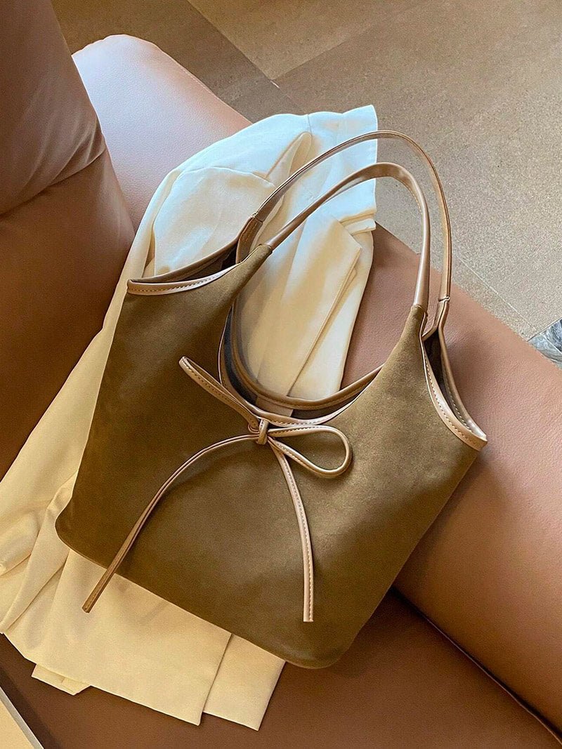 Florence Faux Suede Bow Bag