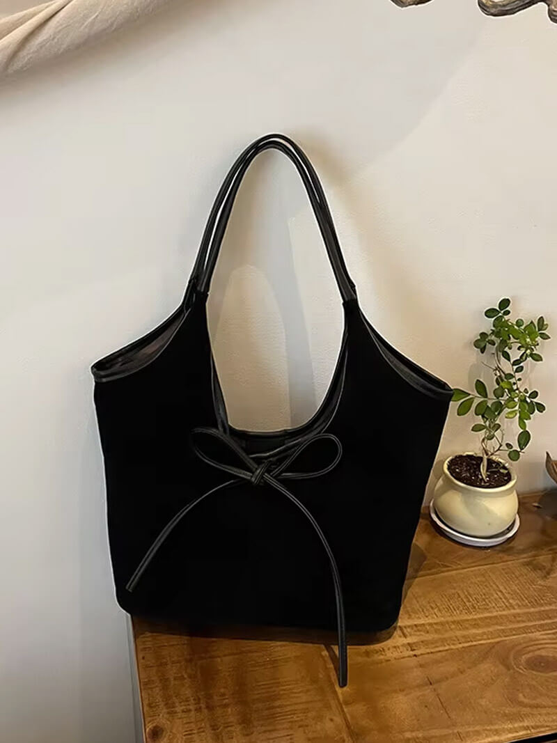 Florence Faux Suede Bow Bag