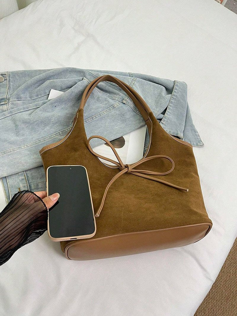 Florence Faux Suede Bow Bag
