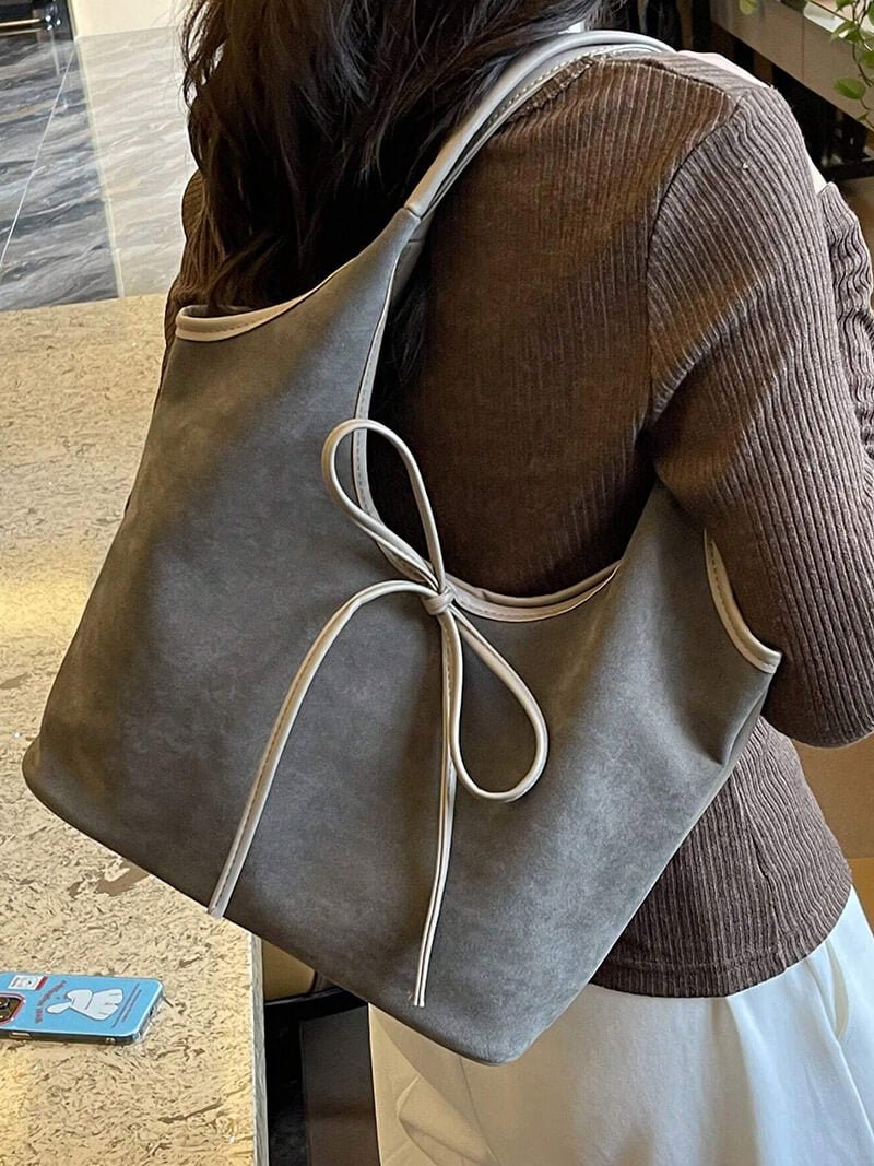 Florence Faux Suede Bow Bag