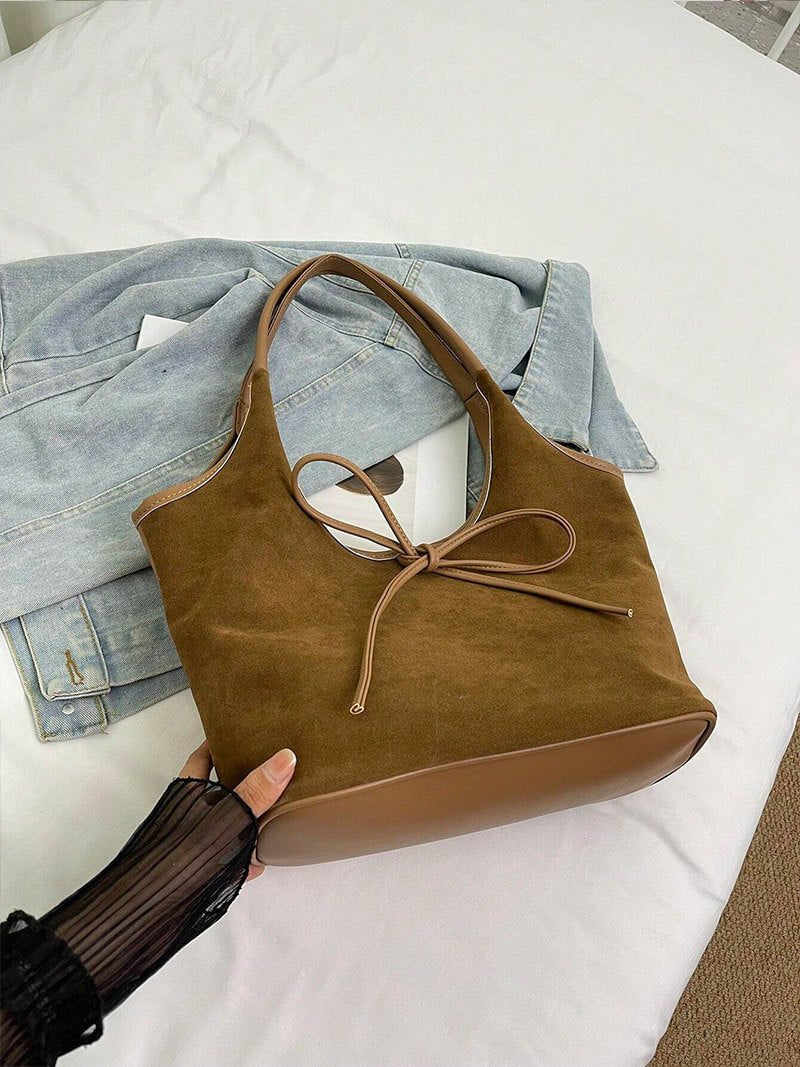 Florence Faux Suede Bow Bag