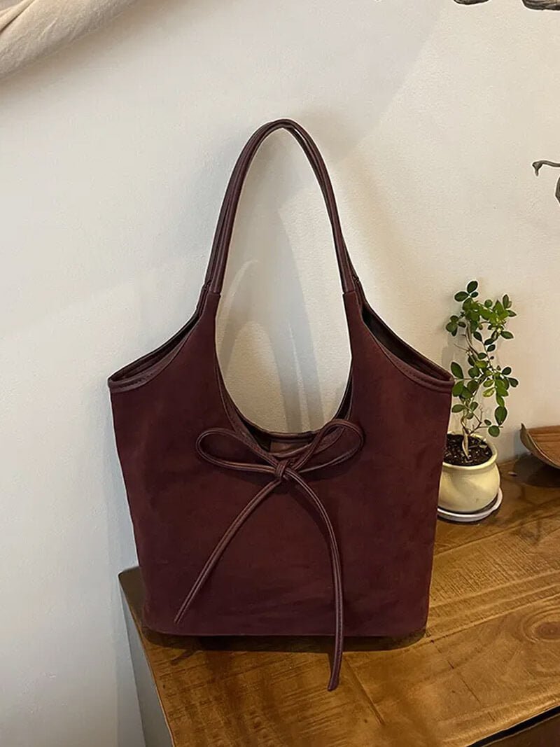 Florence Faux Suede Bow Bag