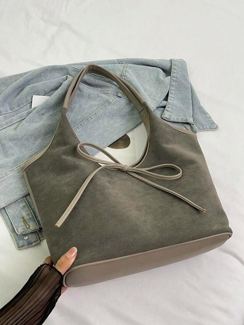Florence Faux Suede Bow Bag