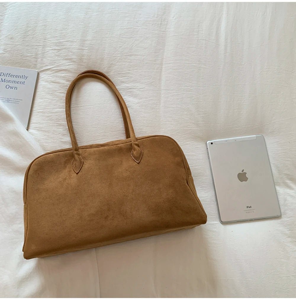 Jenny Faux Suede Shoulder Bag