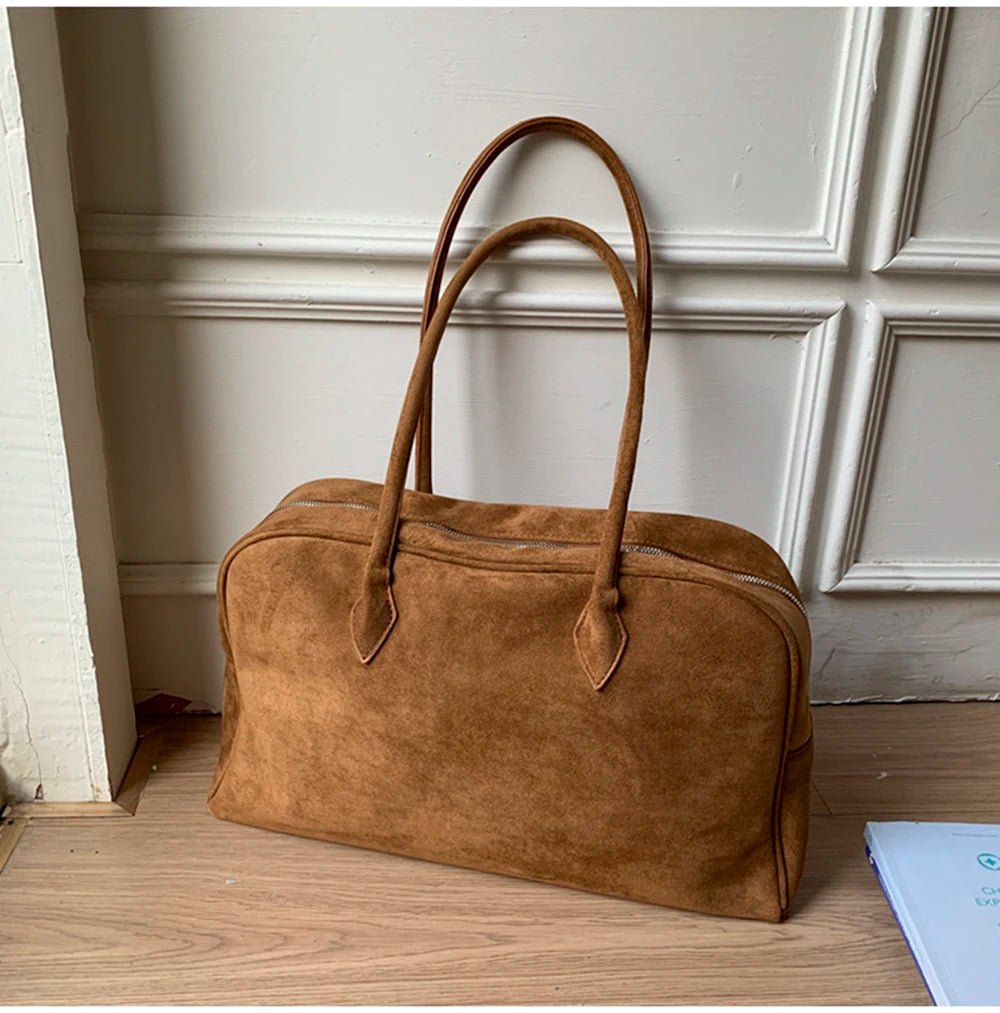 Jenny Faux Suede Shoulder Bag