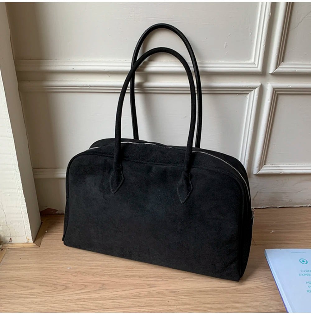 Jenny Faux Suede Shoulder Bag