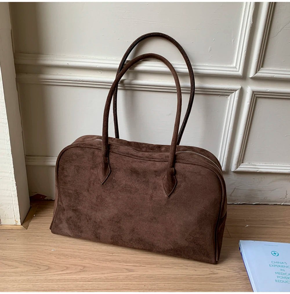 Jenny Faux Suede Shoulder Bag