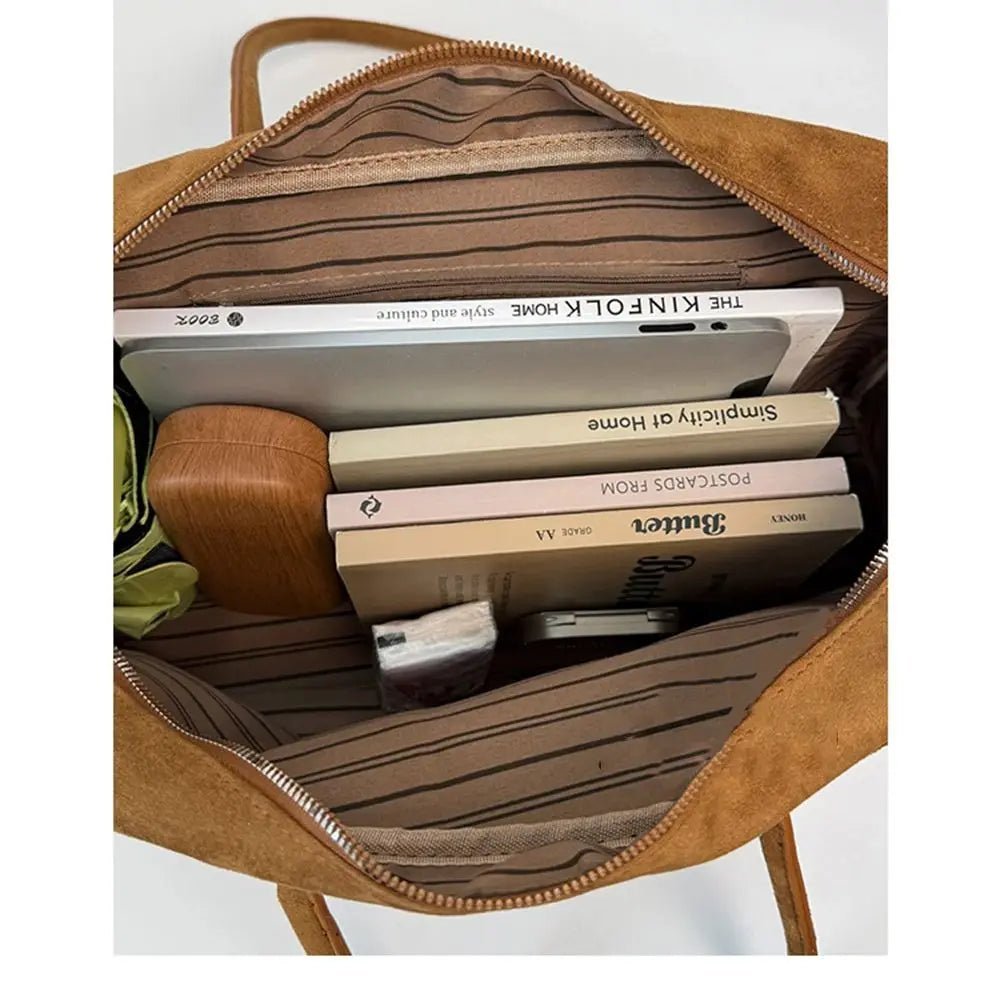 Jenny Faux Suede Shoulder Bag