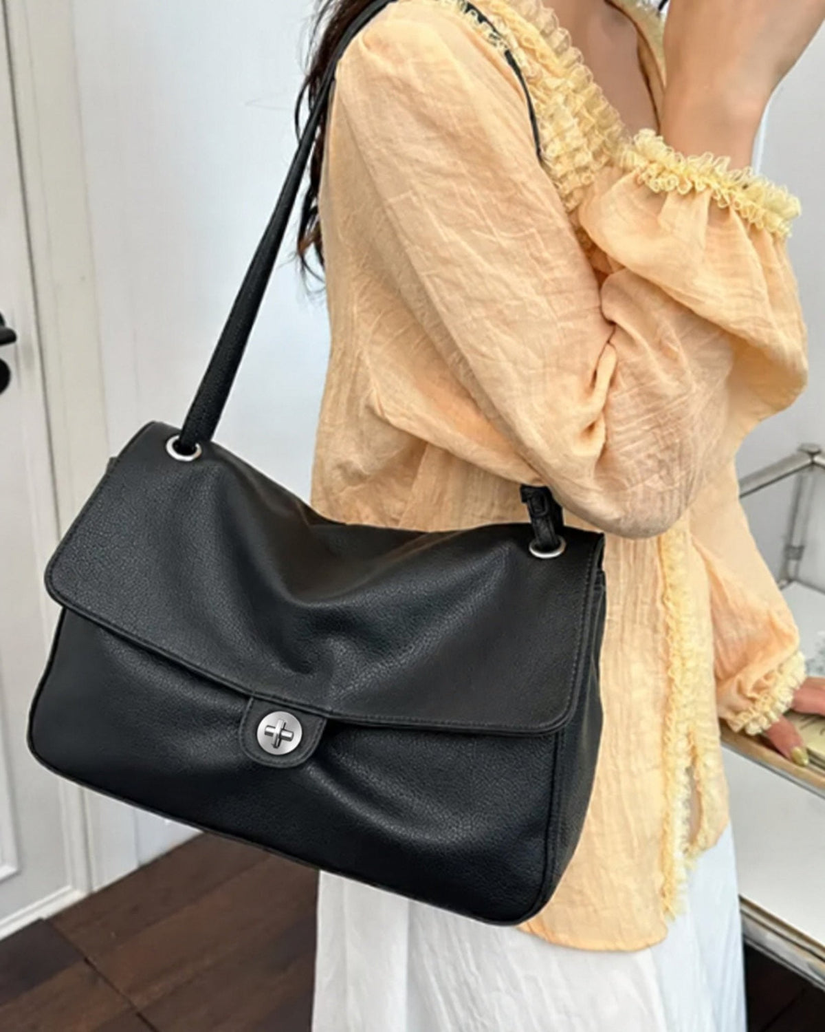 Josie Buckle Flap Shoulder Bag