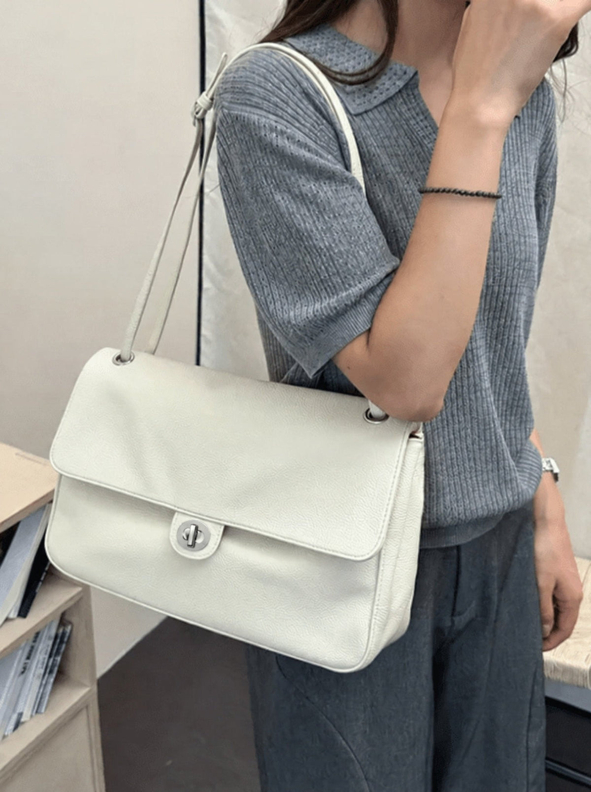 Josie Buckle Flap Shoulder Bag