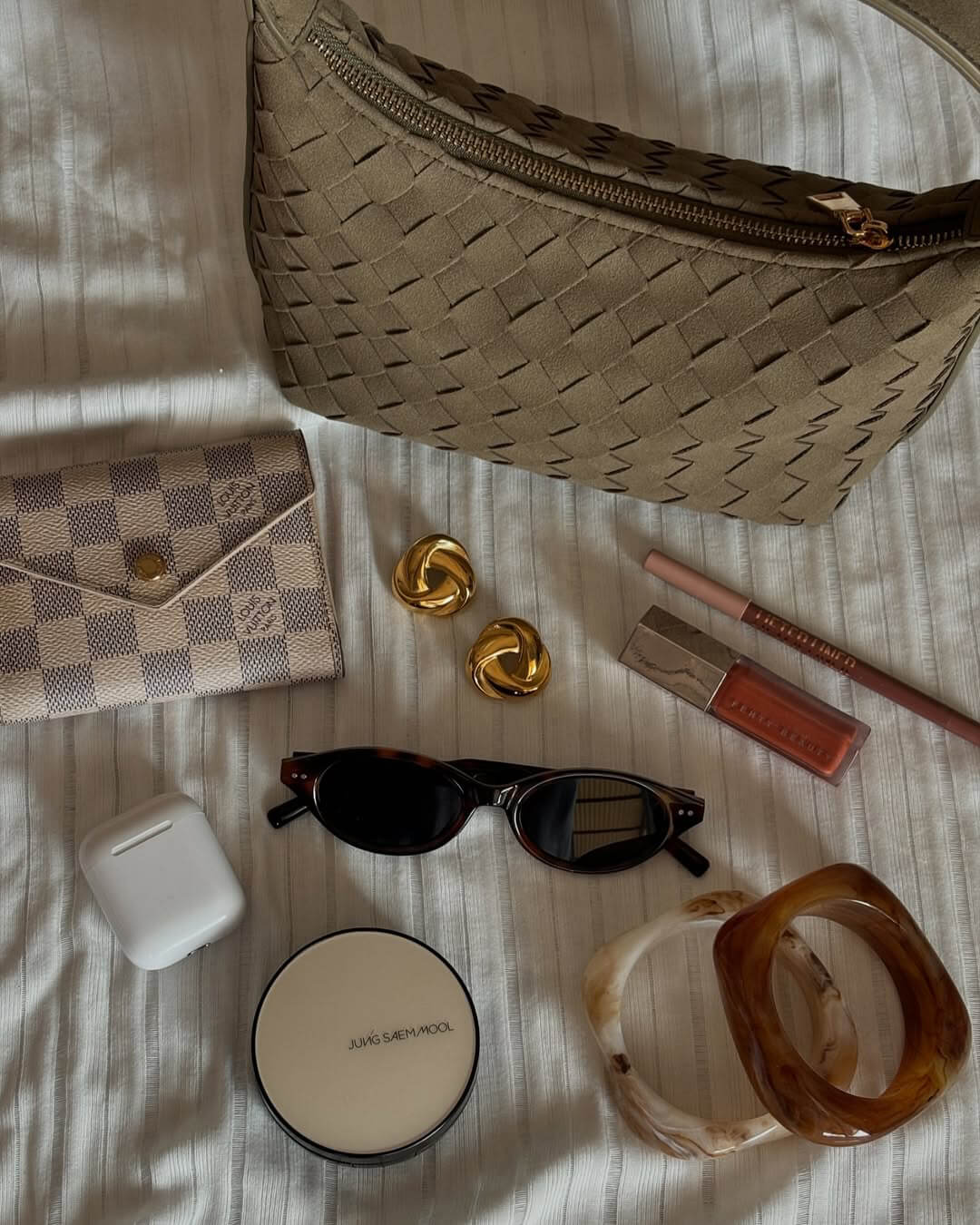 Mica Woven Faux Suede Bag