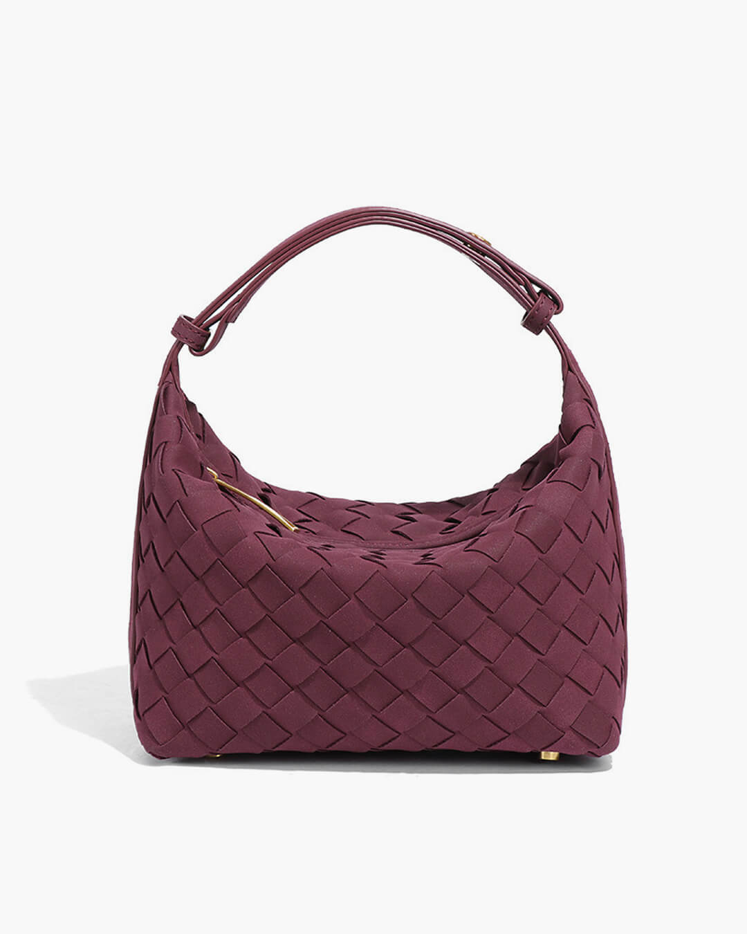 Mica Woven Faux Suede Bag