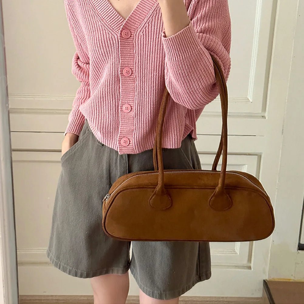 Pauleen Baguette Faux Suede Bag