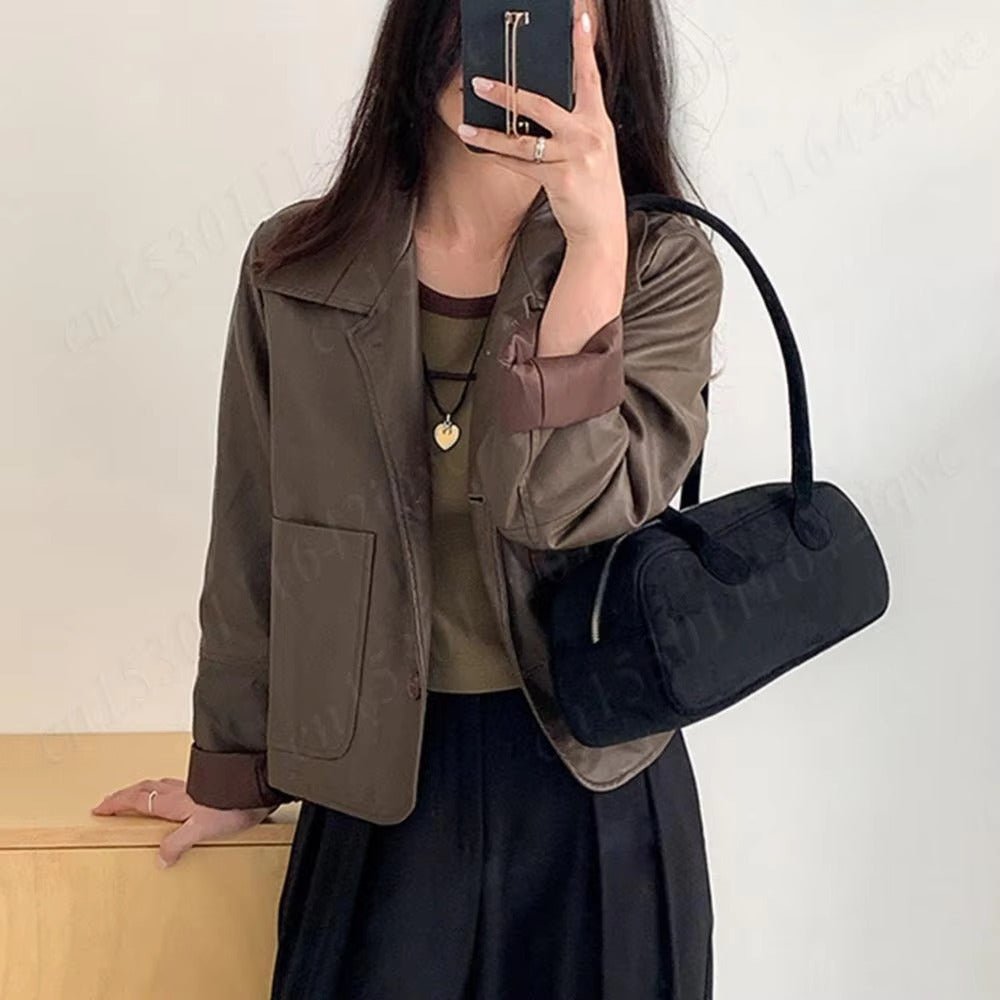 Pauleen Baguette Faux Suede Bag