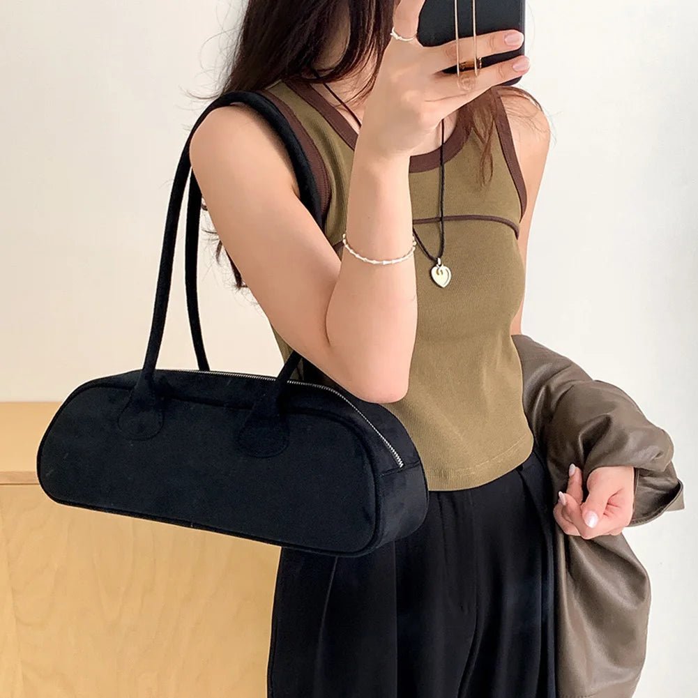 Pauleen Baguette Faux Suede Bag