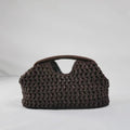 Celeste Woven Straw Shell Clutch