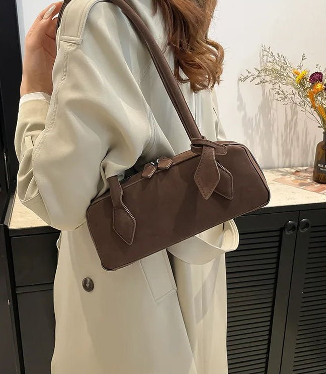 Rebecca Faux Suede Shoulder Bag