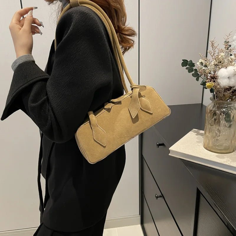 Rebecca Faux Suede Shoulder Bag