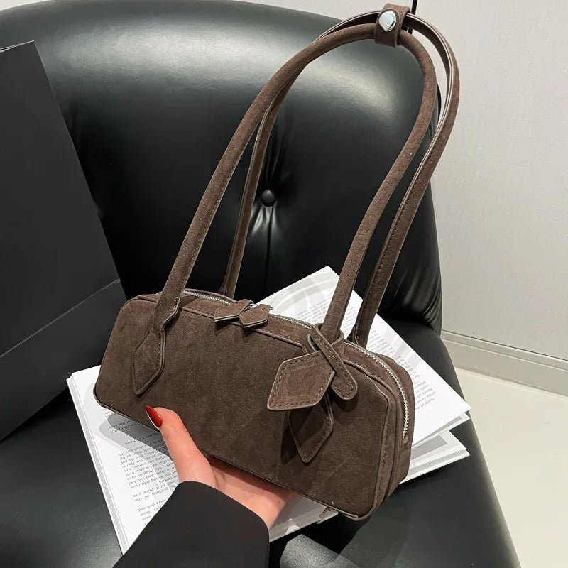 Rebecca Faux Suede Shoulder Bag