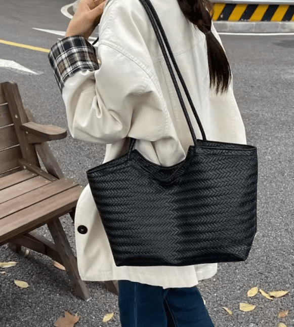 Rica Woven Faux Leather Bag
