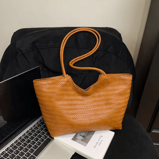 Elena Textured Weave Handbag