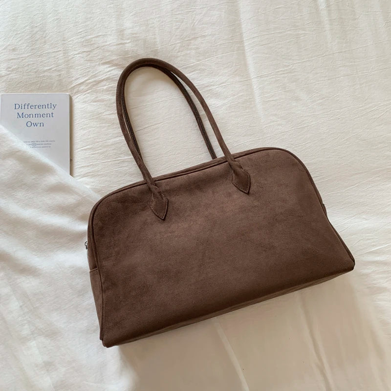 Sandra Faux Suede Tote Bag