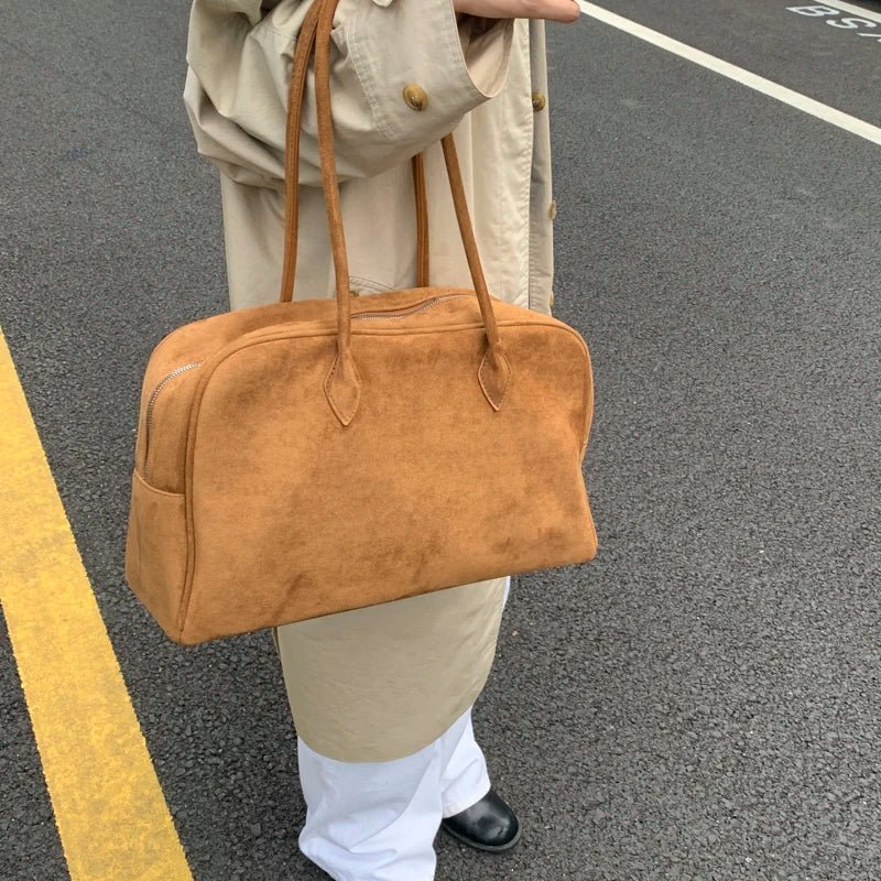 Sandra Faux Suede Tote Bag