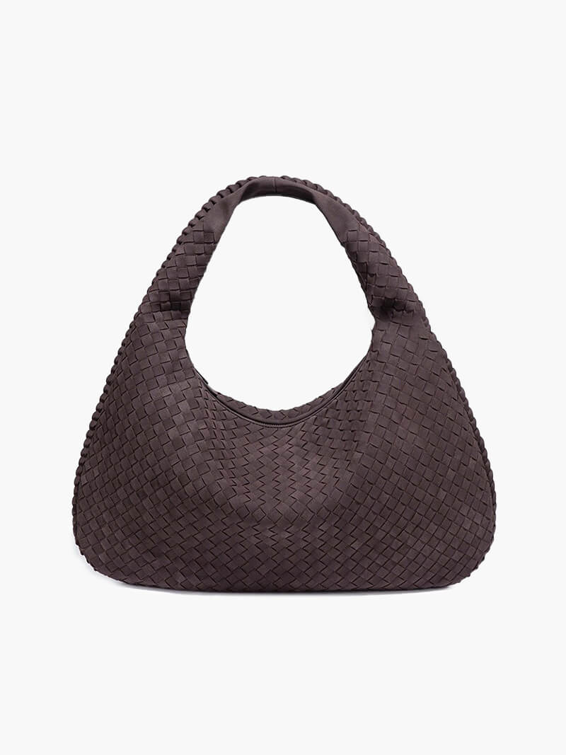 Faux Suede Woven Bag XL