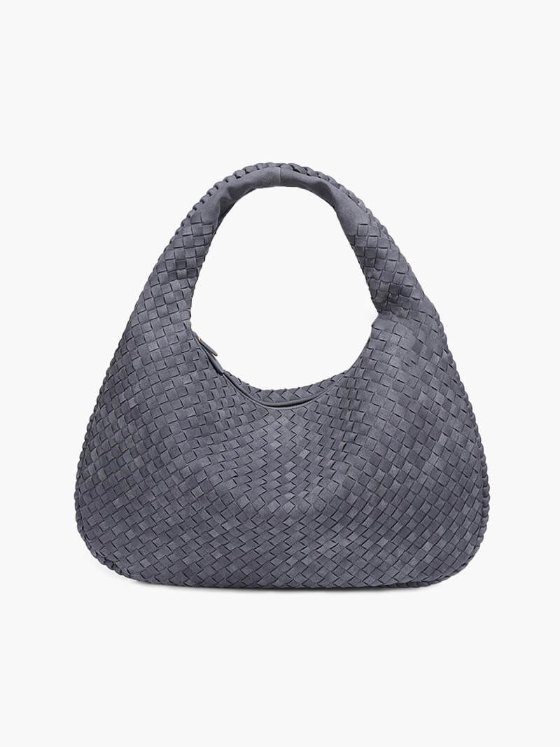 Faux Suede Woven Bag XL