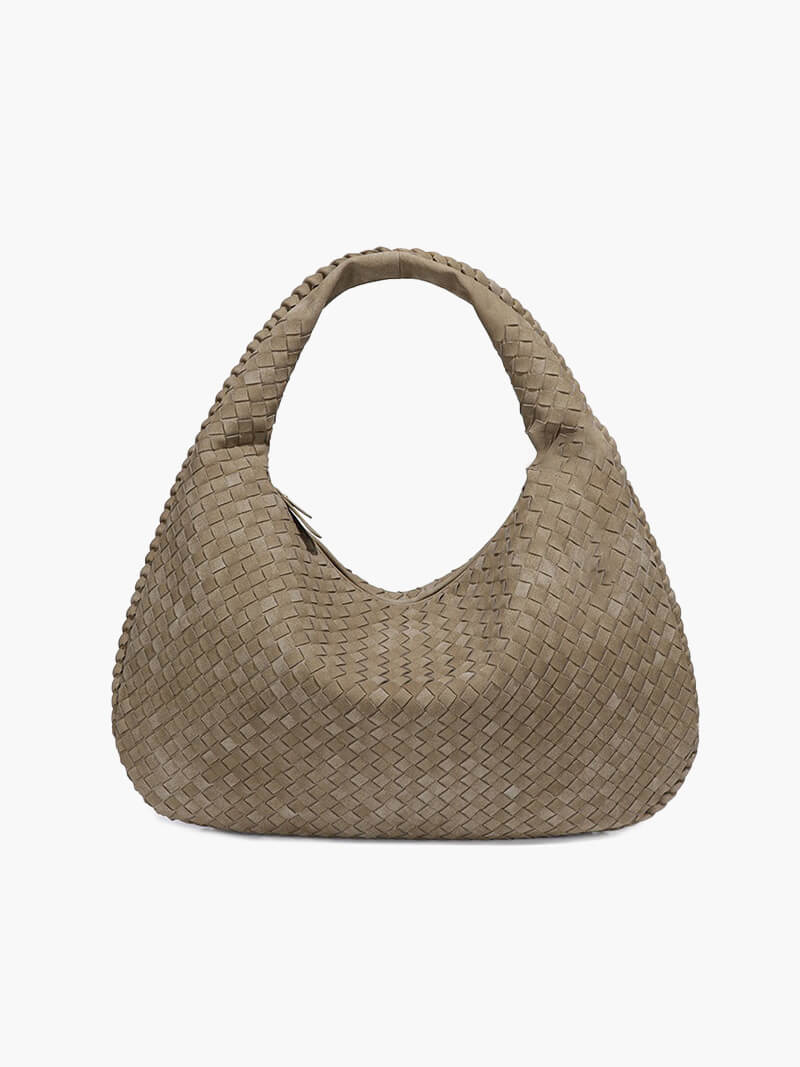 Faux Suede Woven Bag XL