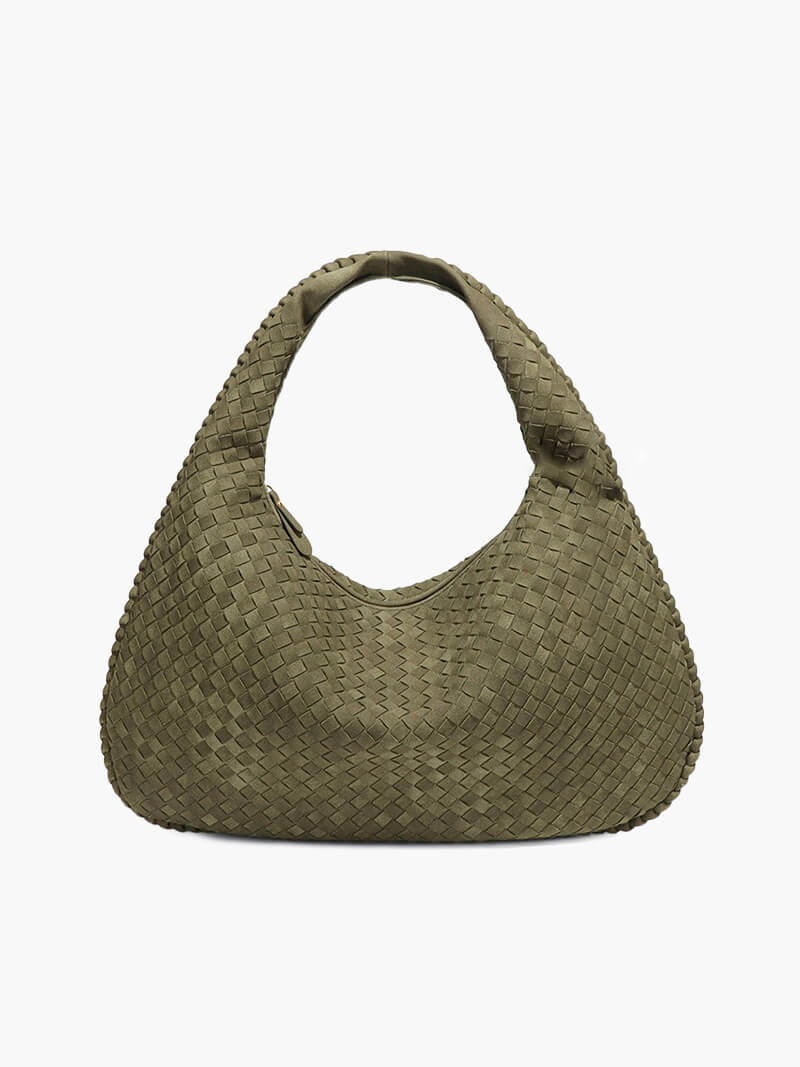 Faux Suede Woven Bag XL