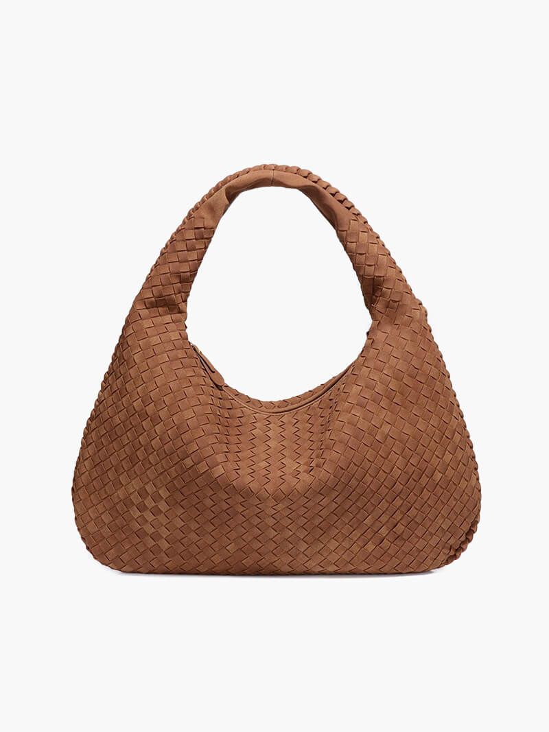 Faux Suede Woven Bag XL
