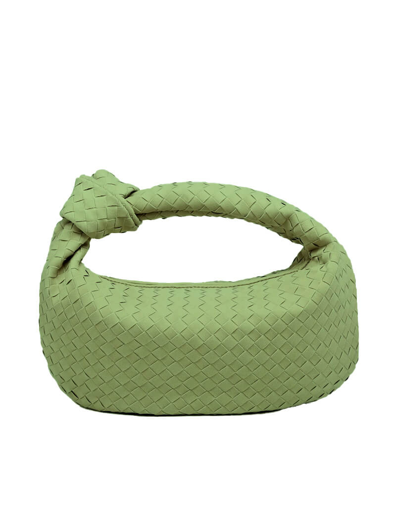Woven Bag Medium Faux Suede