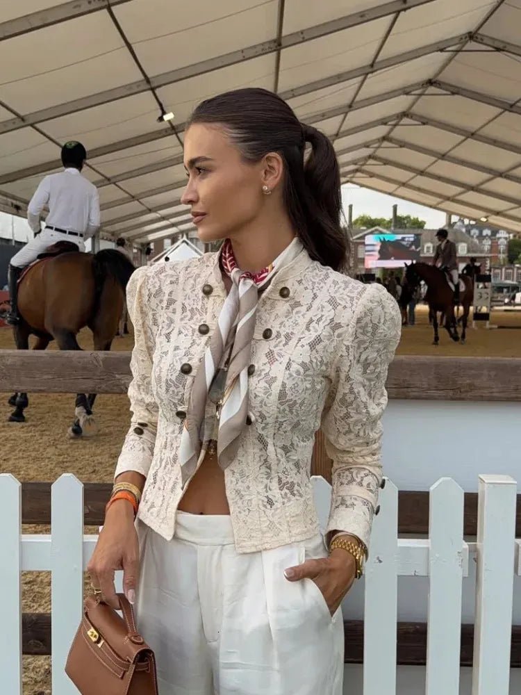 Sara Sheer Lace Patchwork Jacket