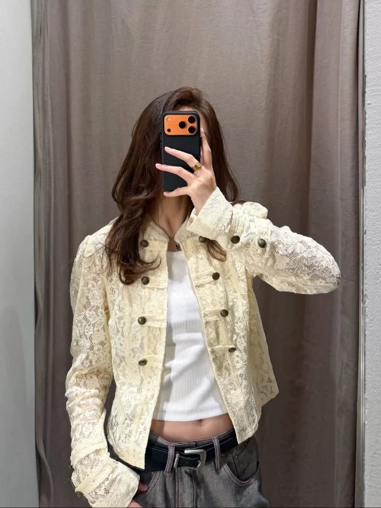 Sara Sheer Lace Patchwork Jacket