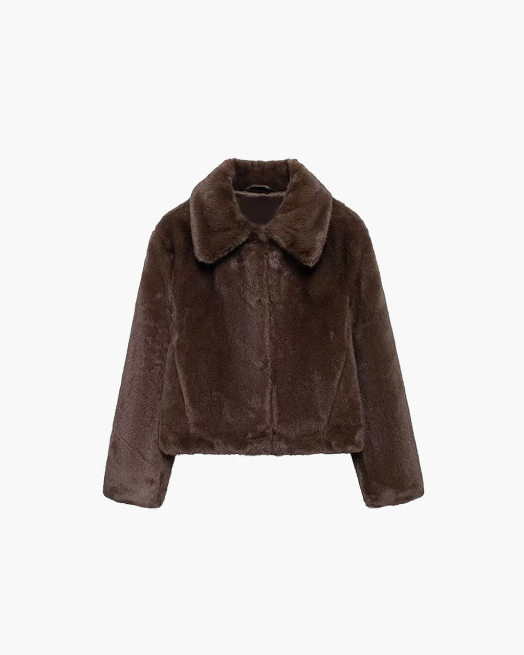 Abby Short Faux Fur Collared Coat