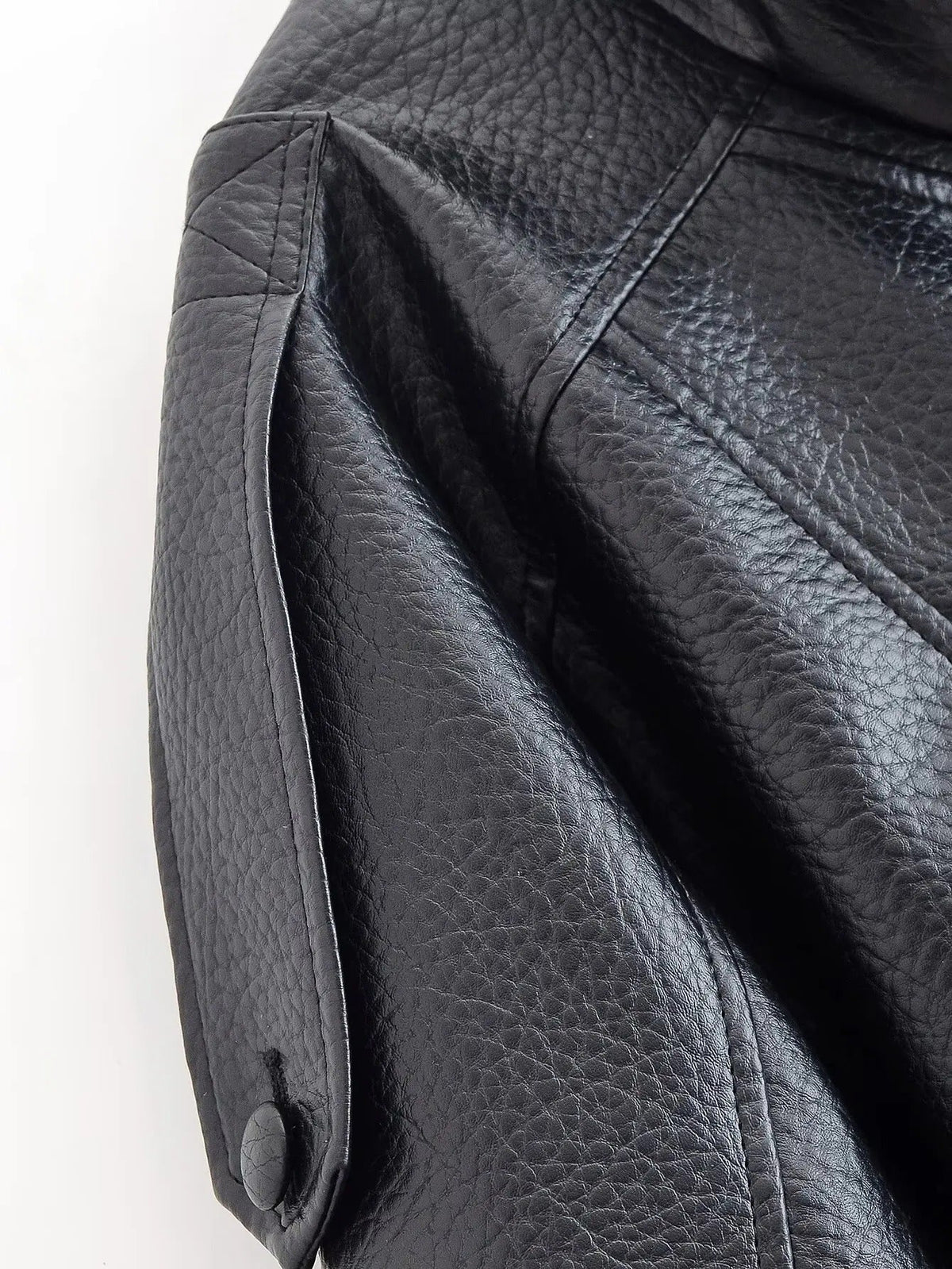 Carla Asymmetrical Vegan Leather Jacket