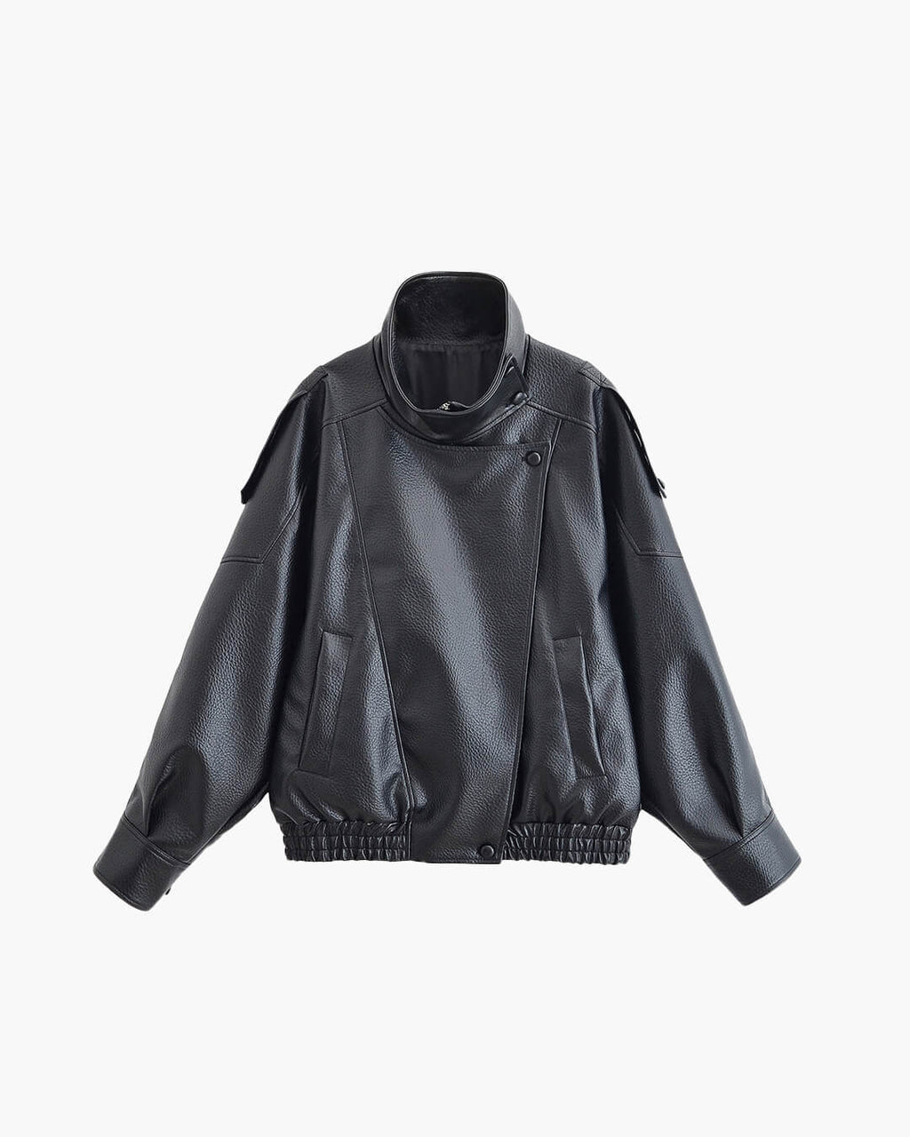 Carla Asymmetrical Vegan Leather Jacket