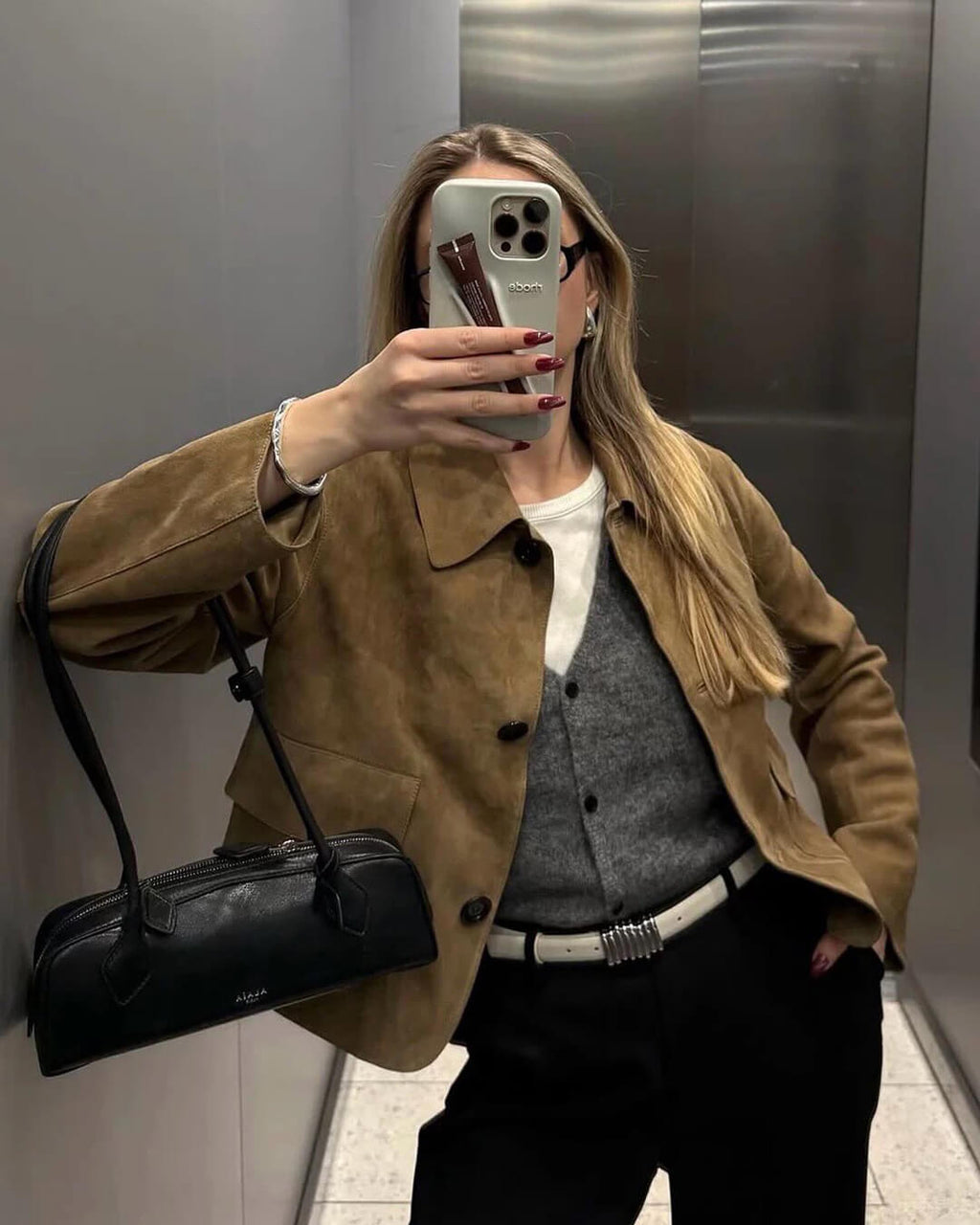 Elara Faux Suede Jacket