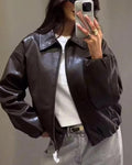 Adrila Faux Leather Jacket