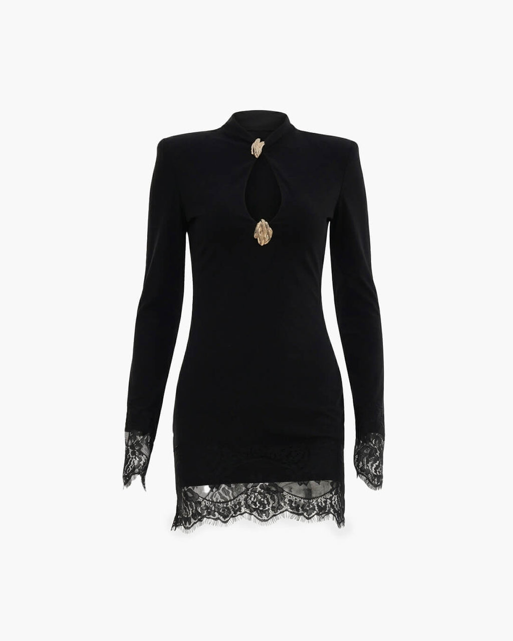Jane High Neck Keyhole Lace Mini Dress