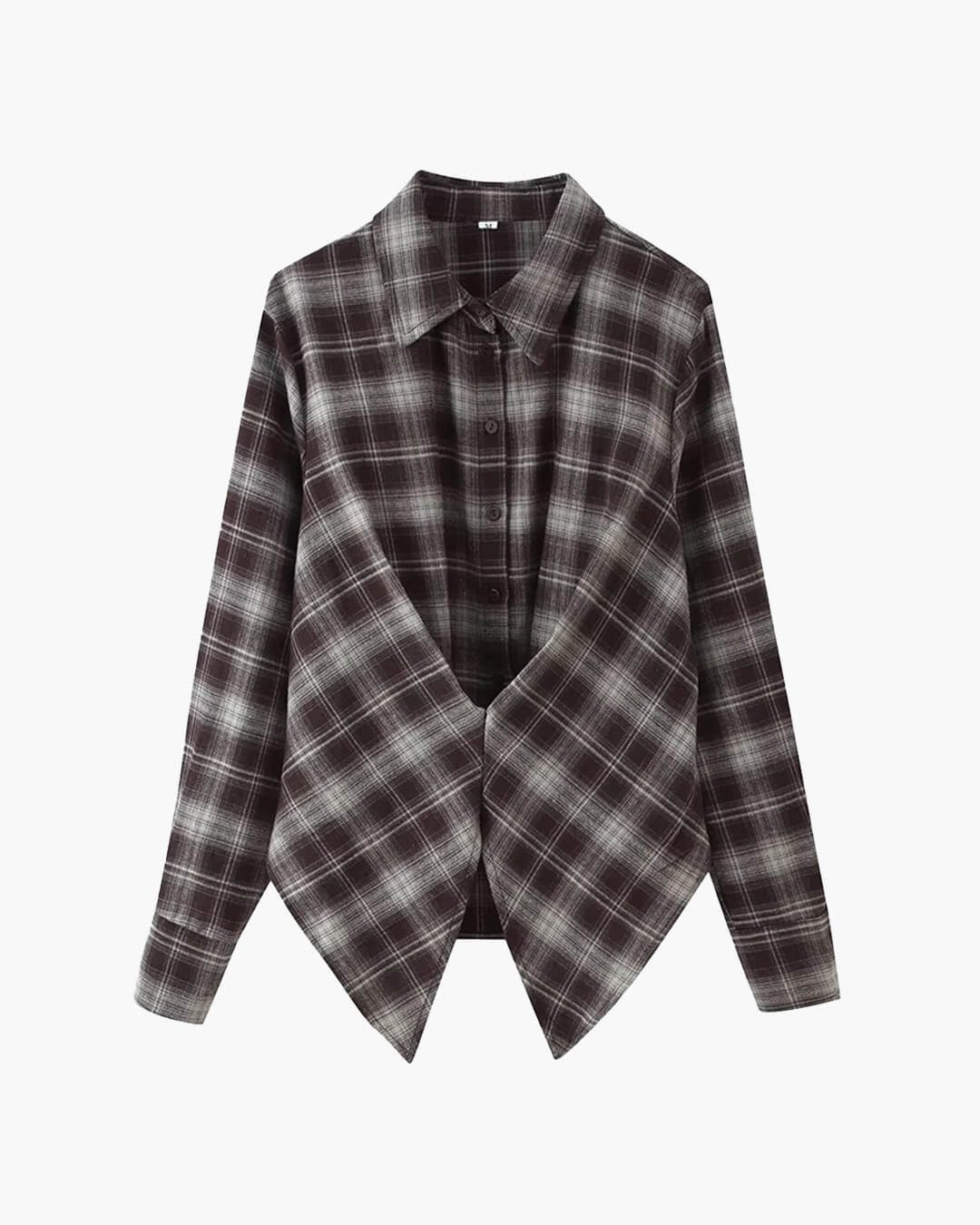 Leah Plaid Cinched-Waist Polo