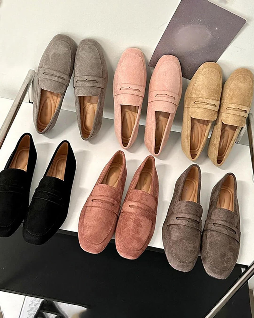 Adira Faux Suede Slip-On Loafers