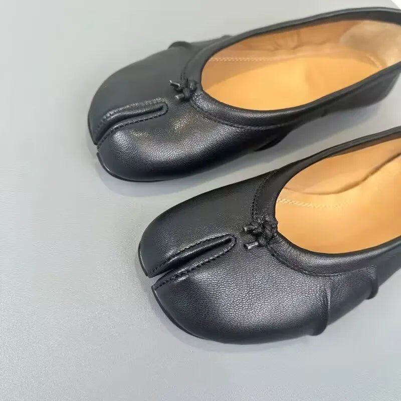 Bianca Split-Toe Vegan Leather Mules